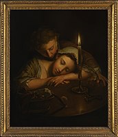 Lovers by Candlelight, ca. 1740s, private collection