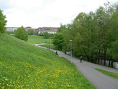 Myraløkka, sett mot nord og Arendalsgata. Foto: Helge Høifødt