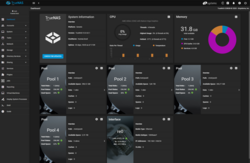 Screenshot webového rozhraní TrueNAS