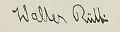 signature de Walter Rütt