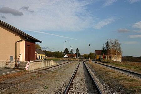 Bahnhof Lackenbach in Blickrichtung Deutschkreutz