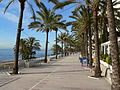 En del af strandpromenaden i Marbella