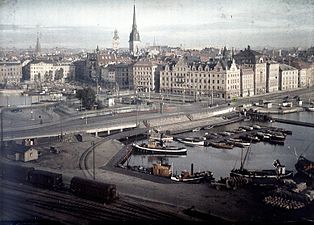 Vy från Katarinahissen 1927.