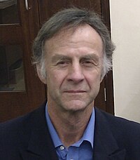 Sir Ranulph before presenting to Cambridge University "Enterprise Tuesday"