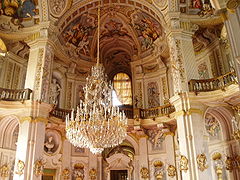 Palais de Stupinigi d'estiles baroc e rococò.