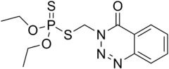 Skeletal formula of azinphos-ethyl