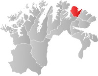 Kart som viser Berlevåg kommune.