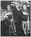 Els germans Pere i Albert Sant Alentà, vencedors del campionat d'Espanya en pista americana de l'any 1953.