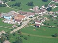 Le centre du village vue d'avion.