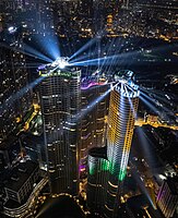 Lodha World Towers at night