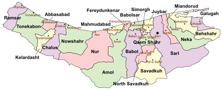 Counties of Mazandaran Province