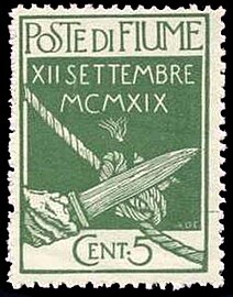 Timbre pour la poste de Fiume, 1920