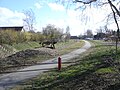 Naturstien møder veteranbanen nord for Korinth Station