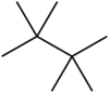 Skeletal formula of tetramethylbutane