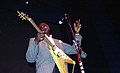 Blues guitarist Albert King here playing his original Korina Flying V in 1968