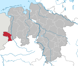 Lage des Landkreis Grafschaft Bentheim in Niedersachsen (anklickbare Karte)