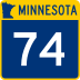 Trunk Highway 74 marker