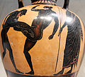 Pankratiasts fighting under the eyes of a judge. Side B of a Panathenaic prize amphora, ca. 500 BC. Height: 63.5 cm (25 in). Metropolitan Museum of Art