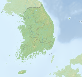 Isla Daecheong ubicada en Corea del Sur