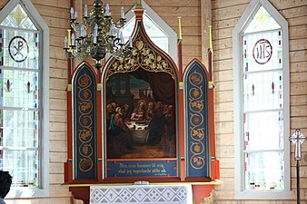 Interior view of altar table