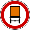 No vehicles carrying dangerous goods