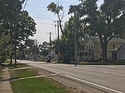 A photo of former Bristol Station within Bristol, Illinois.