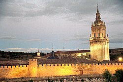 The cathedral and the city walls.