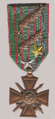 Croix de guerre 1914–1918 mit zwei Palmenzweigen, einem vergoldeten und einem versilberten Stern