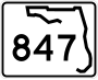 State Road 847 marker