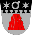 A red charcoal pile in the coat of arms of Kullaa