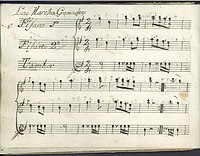 Partitura iz 1761.