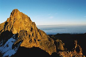 Batian, hoogste piek van die berg Kenia