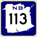 Signalisation d'une route secondaire du Nouveau-Brunswick.