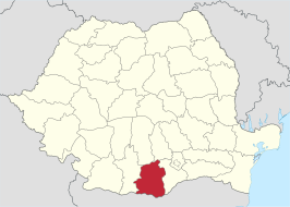 Locatie van district Teleorman in Roemenië