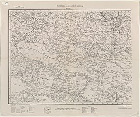 Map including part of the modern Subei Mongol Autonomous County area (1935)