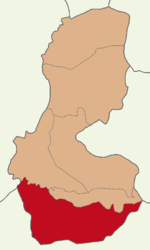 Map showing Gercüş District in Batman Province