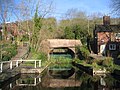 The Coalport Canal at the bottom of the plane