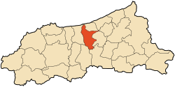 Localização da cidade dentro da província de Jijel