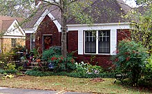 A small, one-story brick-faced house with a small yard in front. This house is located in Little Rock, Arkansas. Hillary Rodham and Bill Clinton lived in this house when he was Arkansas Attorney General from 1977 to 1979.