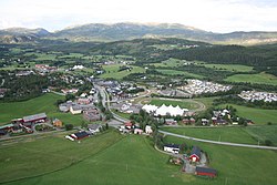 Aerial view of the village