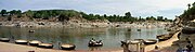 Area near Hogenakkal falls with the coracles beached for picnics