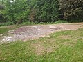 Probable site of a tower from Geoffrey Savage's original motte and bailey; currently adjacent to the 19th-century gazebo ruins, 2023