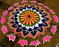 Rangoli(Kolam) at Chennai, India