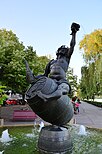 Statue of Dionysus in Remich, Luxembourg