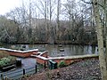 Le lac dans le parc de la ville de Trowbridge