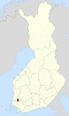 Lage von Säkylä in Finnland