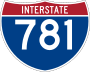 Interstate 781 marker