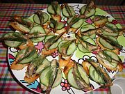 Canapés with sprats