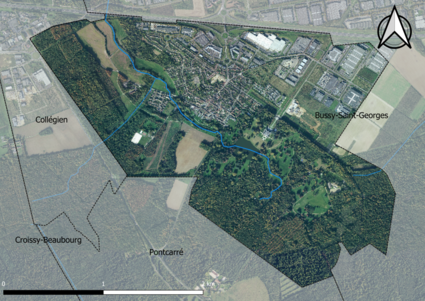 Carte orhophotogrammétrique de la commune.