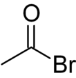 Structural formula of acetyl bromide